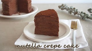 악마의잼 누텔라 크레이프 케이크 (노오븐) : Nutella crepe cake (no-oven)