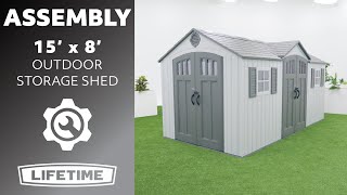 Lifetime 15' x 8' Outdoor Storage Shed | Lifetime Assembly Video