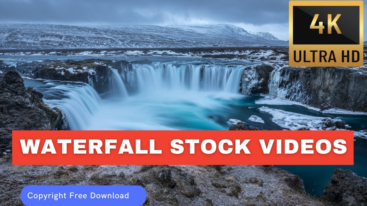 Copyright Free 4K WaterFall Stock Video Footage