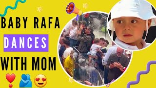 Baby Rafa Dances with Mom in Heartwarming Celebration of Nadal's Italian Open Victory😍💞