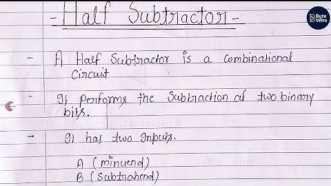 Half Subtractor Explained in 1 Minute | Digital Electronics Made Easy 