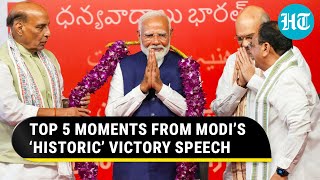 PM Modi Hails ‘Historic Verdict’, Woos Nitish & Chandrababu Naidu, Mocks Opposition | Top 5 Moments