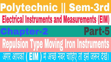 E I M|| POLYTECHNIC SEMESTER-3RD || Ruplsion Type Moving Iron Instruments || Ammeter and Voltmeter |
