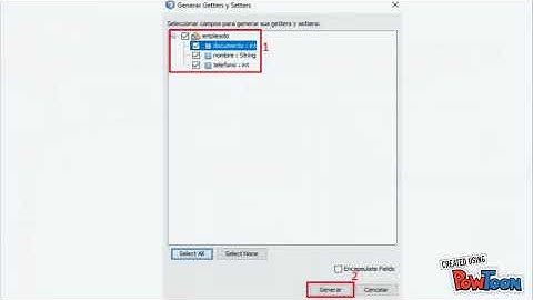 Crear constructor, get y set y formulario Java