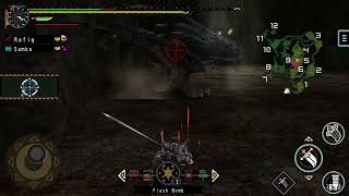 Monster Hunter Freedom Unite (MHFU) for iOS - Low Rank Azure Rathalos - Long Sword Gameplay screenshot 3