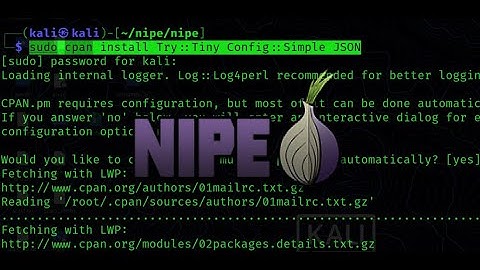Nipe: TOR as the default gateway in Kali Linux