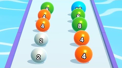 Ball Run 2048 🟥 Walkthrough Gameplay 🟢 All Levels Android iOS Mobile Game 🔥 Level 52-55