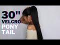 HOW TO: Sleek Velcro Ponytail | Perfect Summer Hairstyle for Natural Hair | Straight Hair Natural