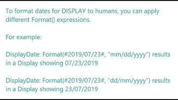Formatting Dates for Display in MS Access