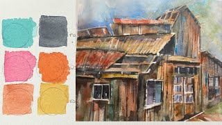 Watercolor Design  - Sketch, Secret Base Layer, and Color Swatches