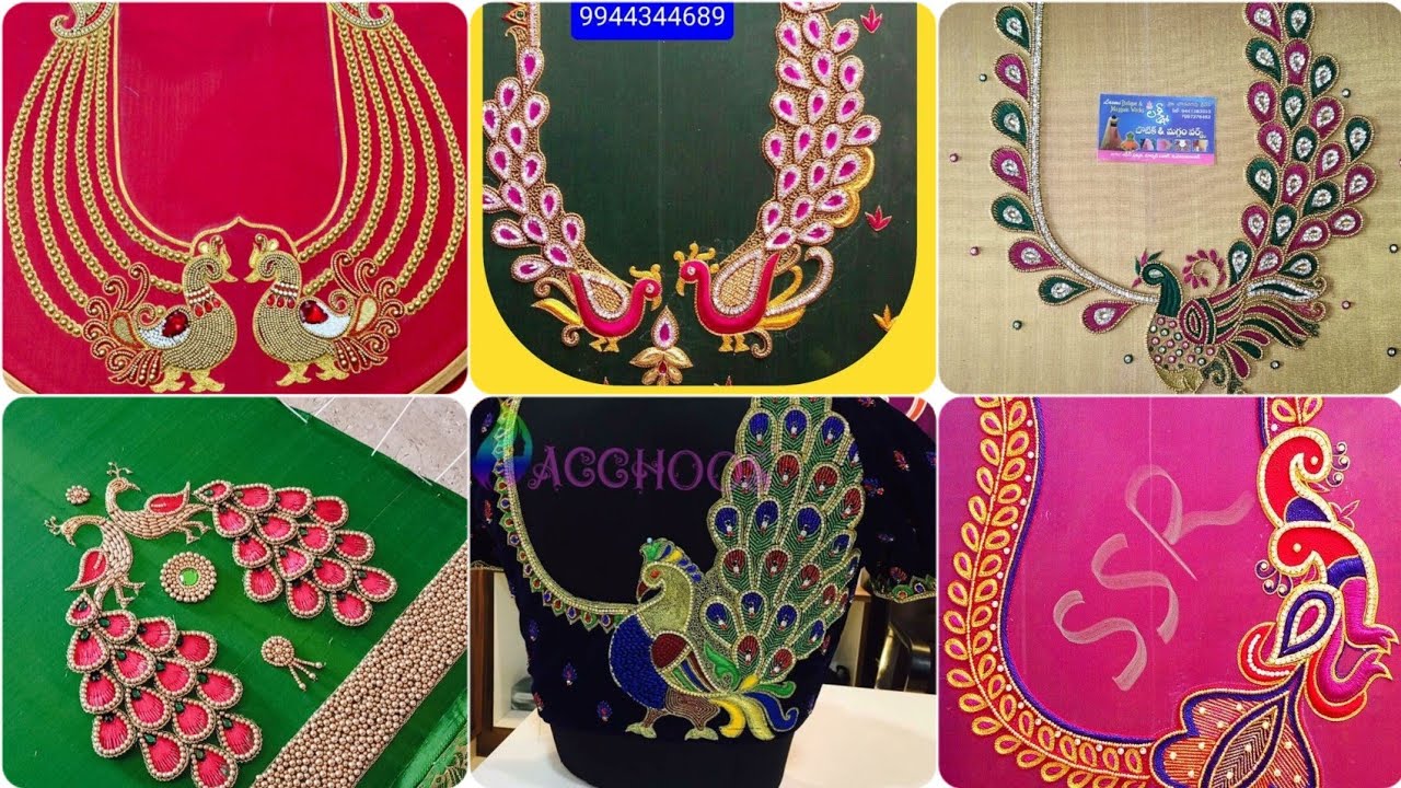 New Latest Peacock Aari Blouse Designs 2024 || Beautiful Aari Work Blouse || RK lifestyle fashions