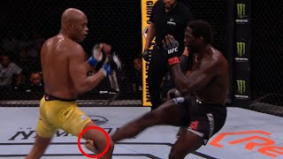 Jared Cannonier Vs Anderson Silva - Injures Leg Knockout