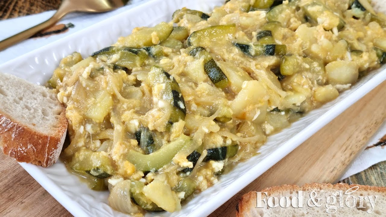 🥒🧅 Zarangollo Murciano con Patatas | Receta típica Muy Fácil y Deliciosa de la Huerta