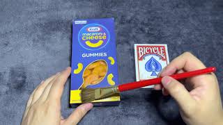 ASMR Solitaire & Mac and Cheese Gummies! Whispering, Brushing, Chewy Candy Sounds! screenshot 5