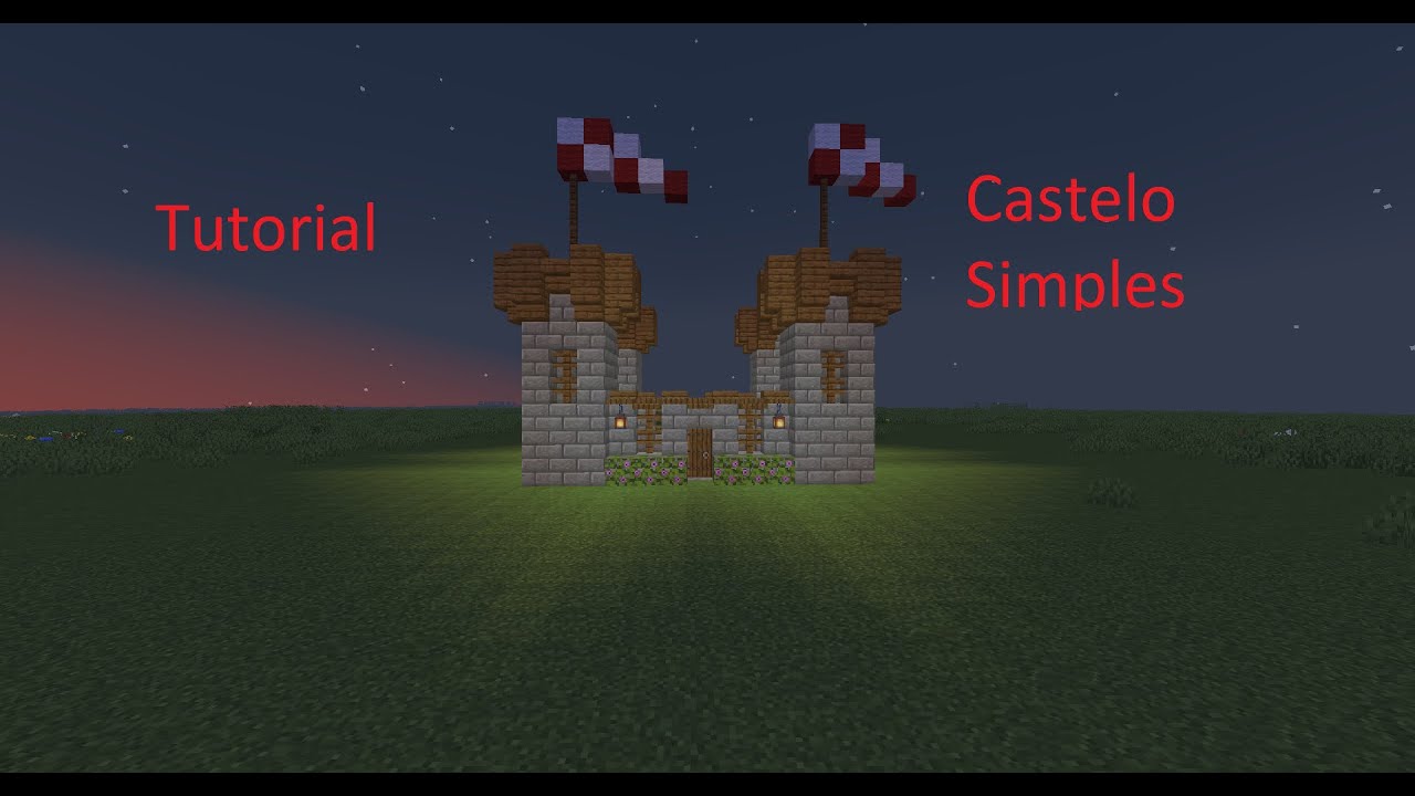 Como construir um Castelo Simples No Minecraft - YouTube