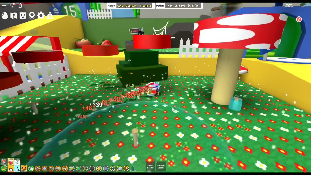 roblox-bee-swarm-simulator-using-op-field-booster-with-gummy-mask-youtube