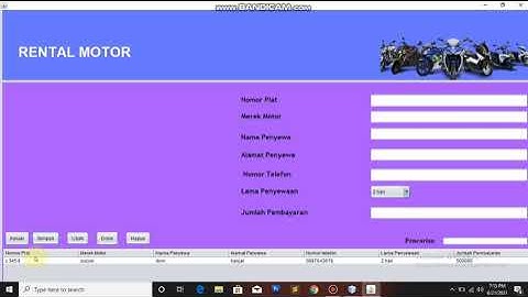 RENTAL MOTOR ( NetBeans IDE )