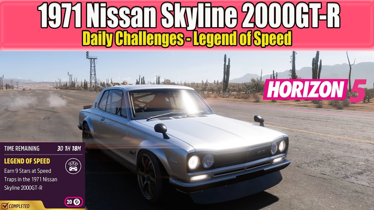 Forza Horizon 5 Earn 9 Stars at Speed Trap - 1971 Nissan Skyline