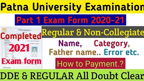 PU part1 examination form 2021| Regular &DDE(B.A/B.SC/B.COM)| How to fill exam form | Payment |Error