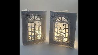Weihnachten Fensterkarte Teelichtkarte