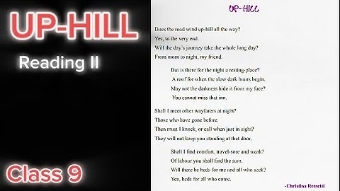 Class 9 English || Unit 10 Reading II  UP HILL ( The Earth and Space)