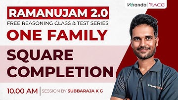 TARGET GROUP 2,2A MAINS REASONING | SQUARE COMPLETION | SUBBARAJA