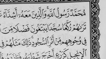 اواخر سورة الفتح للطالب احمد بن رضا سيد