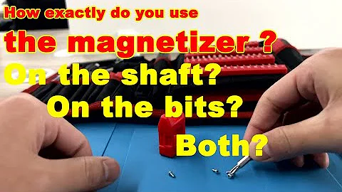 How exactly do you use the magnetizer? On the shaft? On the bits? Both?