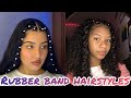 UNIQUE RUBBER BAND HAIRSTYLES 💫🦋ON NATURAL/CURLY HAIR