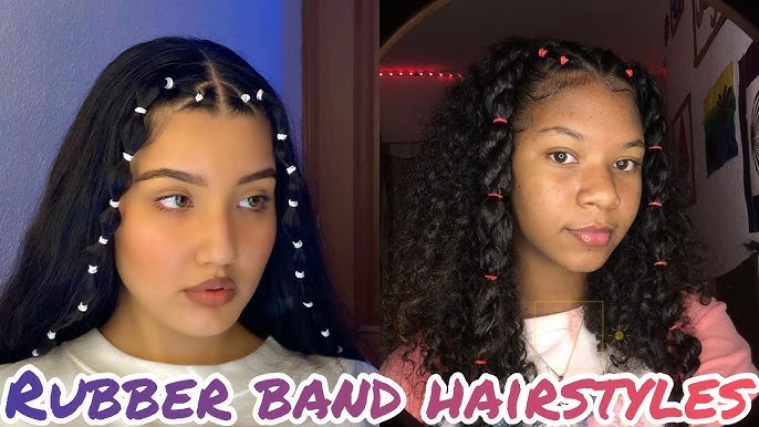 hair styles using tiny rubber bands kids｜TikTok Search