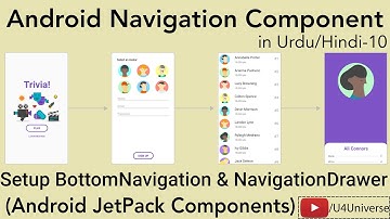 10-Setup BottomNavigation & Navigation Drawer | Android Navigation Component | U4Universe