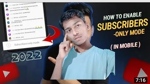 How to Enable Subscriber Only Chat On Youtube Live Stream - 2022 | Subscriber mode on kaise karen