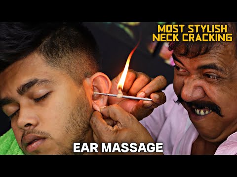 Asim Barber Ear Cleaning ASMR | Most Stylish Neck Cracking by Asim Barber | Ear Crack