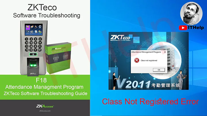 How to Fix "Class Not Registered" Error in Zkteco Software || Class not registered in ZKTeco