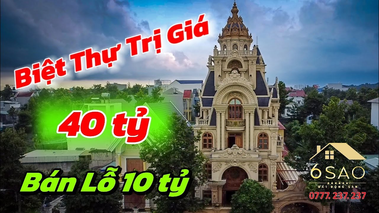 Biệt Thự Thiết Kế Phong Cách Lâu Đài Italia Trị Giá 40 tỷ nay BÁN LỖ 10 Tỷ | BDS 6 Sao