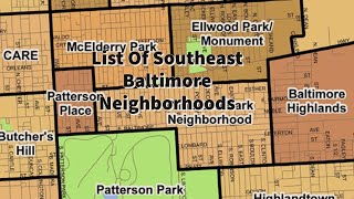List Of Southeast Baltimore Neighborhoods