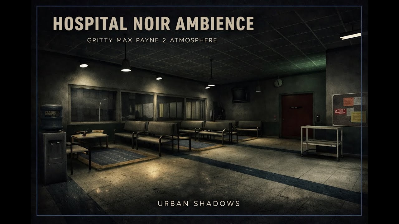 Gritty Abandoned Hospital Soundscape — Cinematic Noir Urban Ambience for Focus (1 Hour)