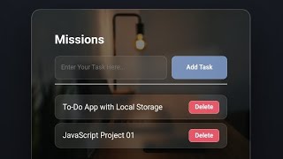I Built a JavaScript To-Do App with CRUD + LocalStorage (Live Project)