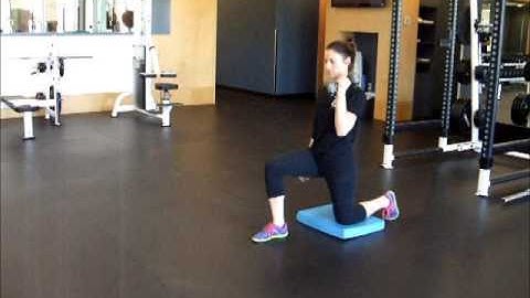 02 Auxiliary Exercises - Half-Kneeling Dumbbell Bicep Curl to Overhead Press