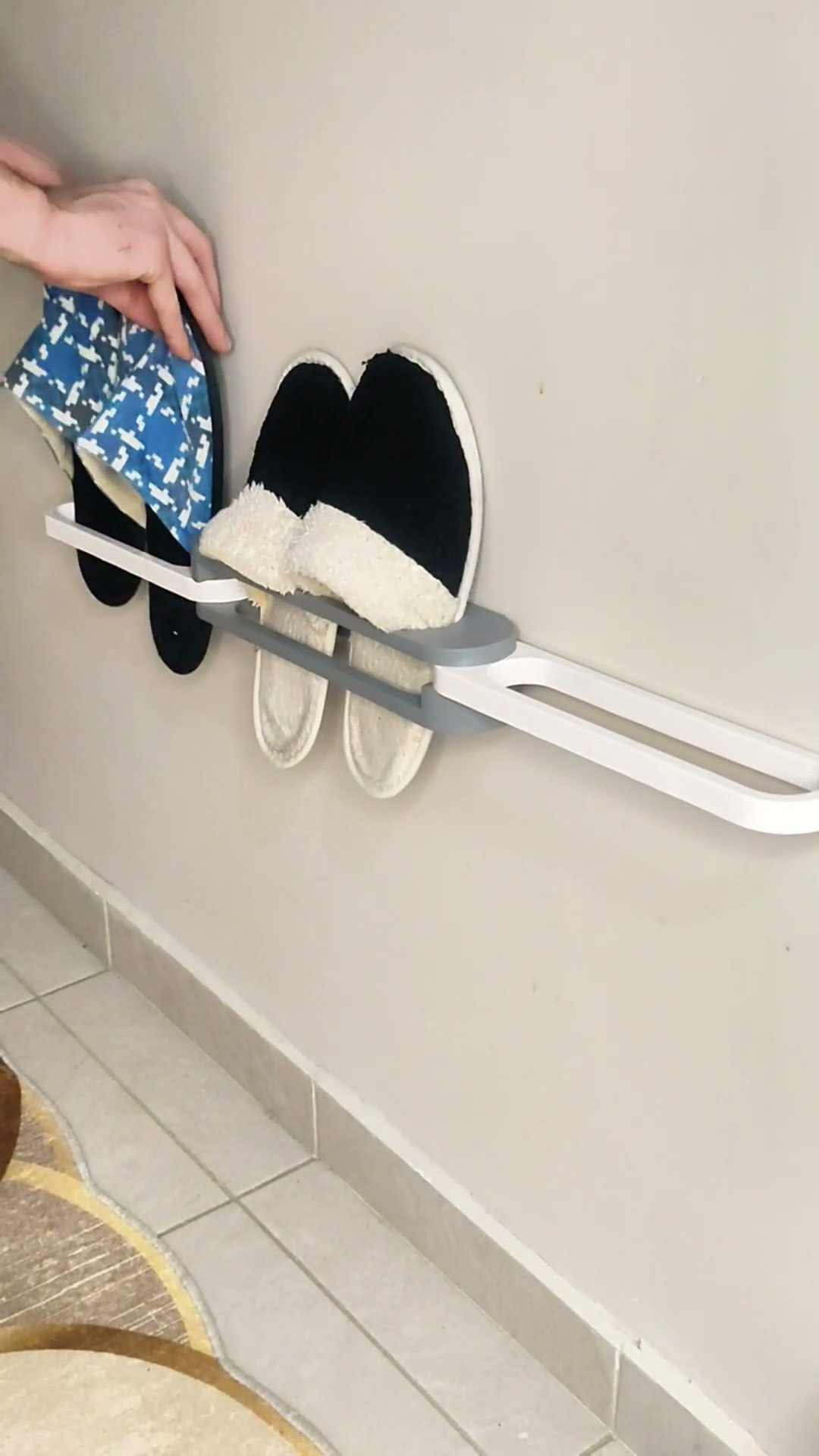 3in1 Space Saver Wall Hanging Slipper Hanger ?▶️ Product Link in Bio (# 1933 )