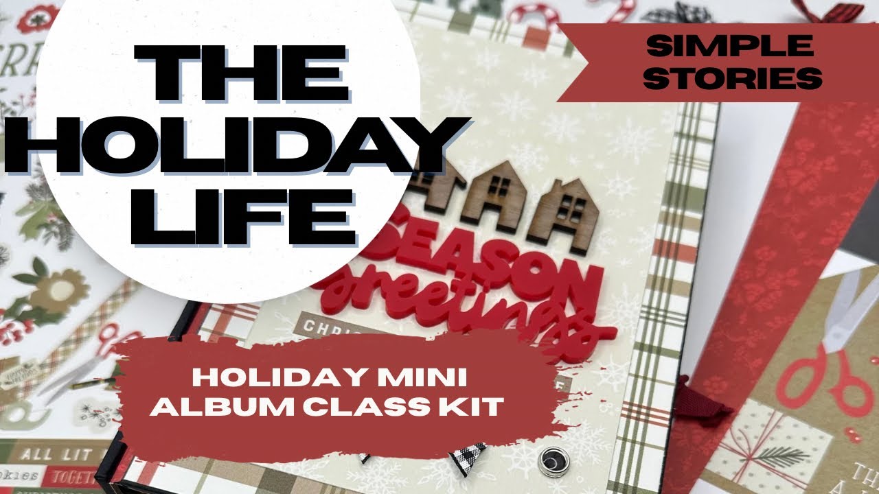 The Holiday Life Scrapbook Mini Album|Scrapbooking| Paper Crafting|| Embellishment| Engraved | DIY's