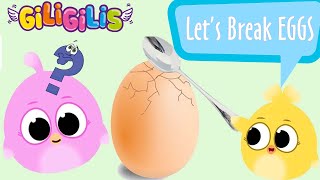 Let's Break Eggs  Make Omelette, Crepes, Cupcakes | Funny Songs with Giligilis  Kids and Family