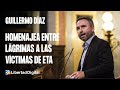 Guillermo Díaz, de Ciudadanos, homenajea entre lágrimas a las víctimas de ETA en el Congreso