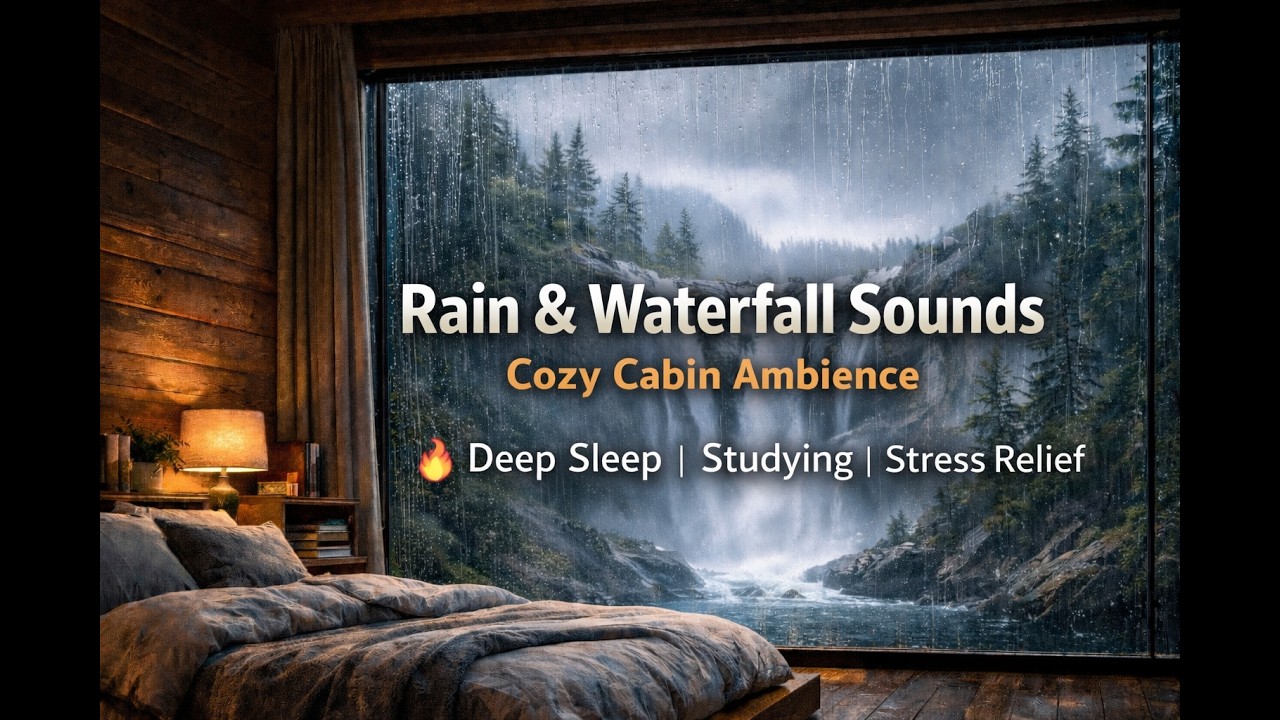 Rain and Waterfall Sounds for Sleep, Study, Prayer & Relaxation | Live 24/7