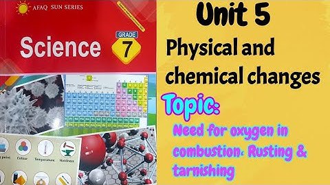 AFAQ sun series Science Class 7 Unit 5| Need for Oxygen in combustion, rusting and tarnishing