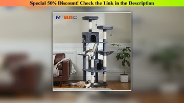 Editor’s Choice Multi-Level Cat Tree with Scratching Posts, Cozy Condo, Hammock, Large Cat Tower fo