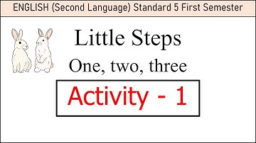 Std 5 English little steps one two three activity 1