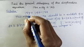 Finding the general solutions of the linear diophantine equation in an unique way!