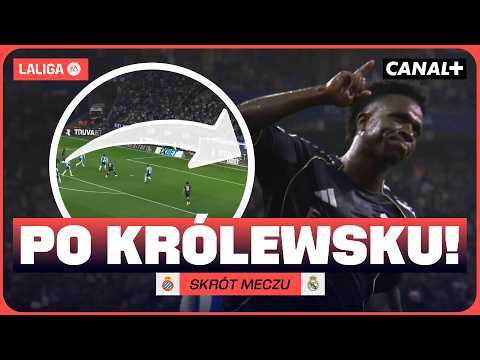 Asysta Piętą, Dublet Viniego i Znakomita Akcja Realu! Espanyol - Real Madryt, Skrót Meczu