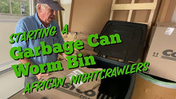 Step by Step Filling a Garbage Can Worm Bin
